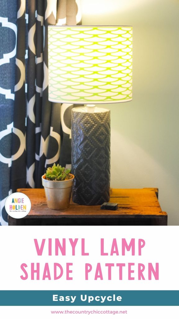 Vinyl added to the inside of a lamp shade