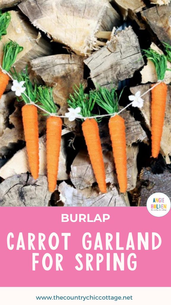 burlap carrot garland