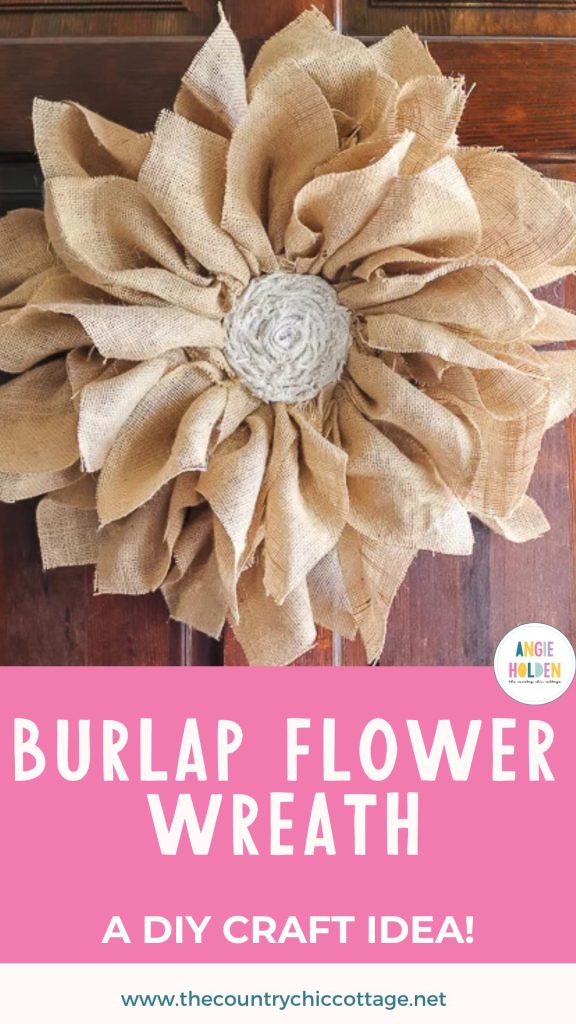 burlap flower wreath