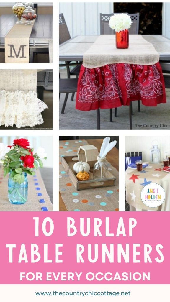 Burlap table runners