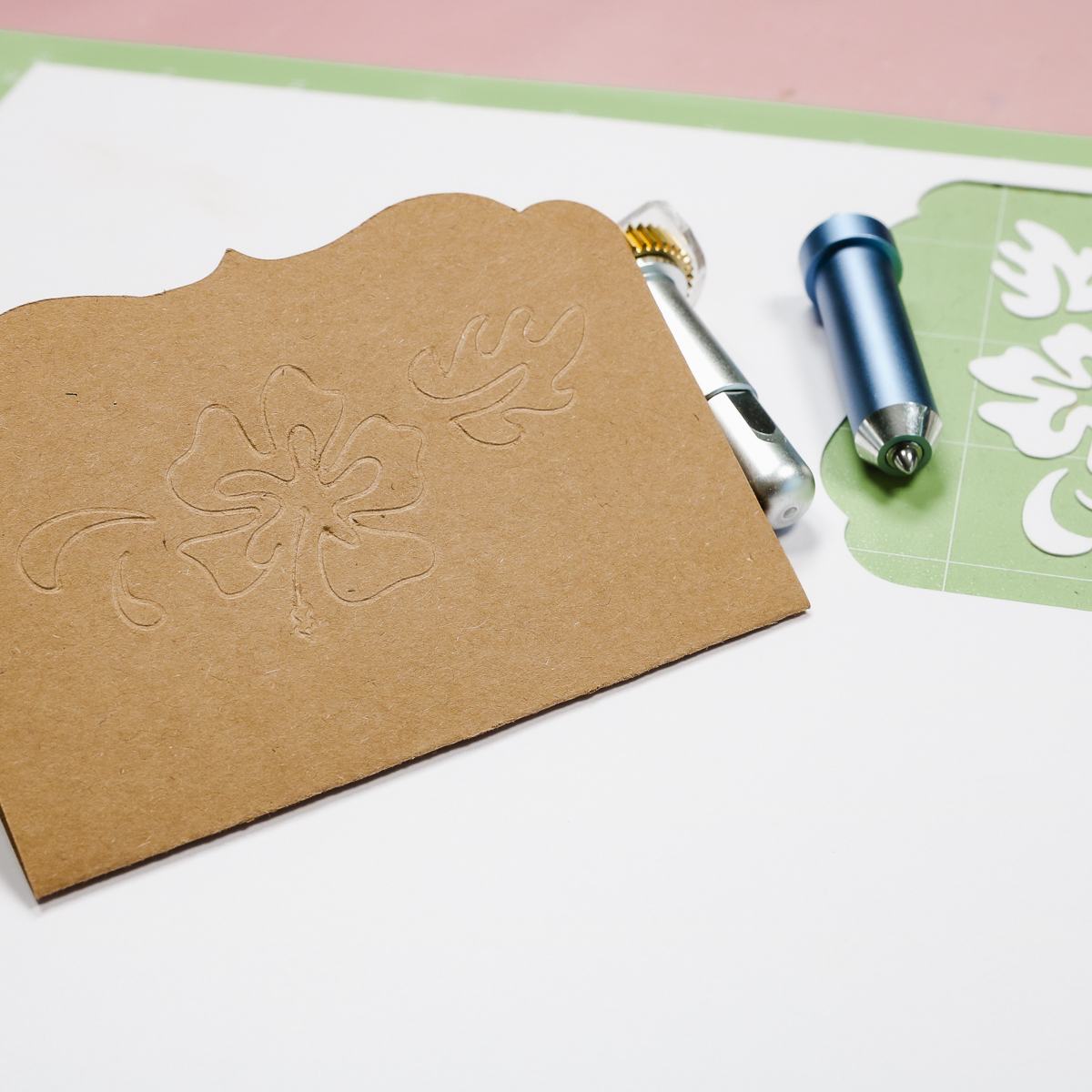 Cricut embossed finished image - square.