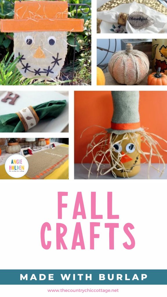 fall crafts made with burlap