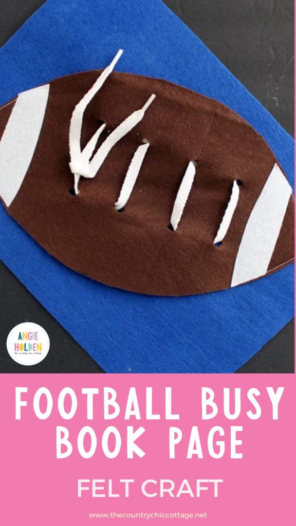 football busy book page for toddlers