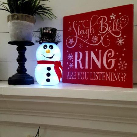 DIY Snowman with Glitter and Lights by Leap of Faith Crafting