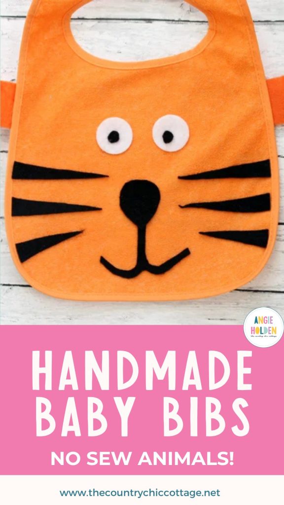 handmade no sew animal baby bibs