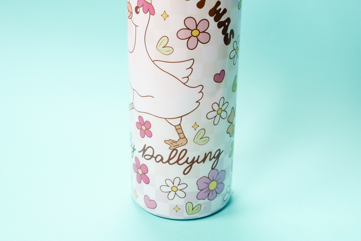 Sublimation tumbler with the HTVRont A100 Multi Heat Press.