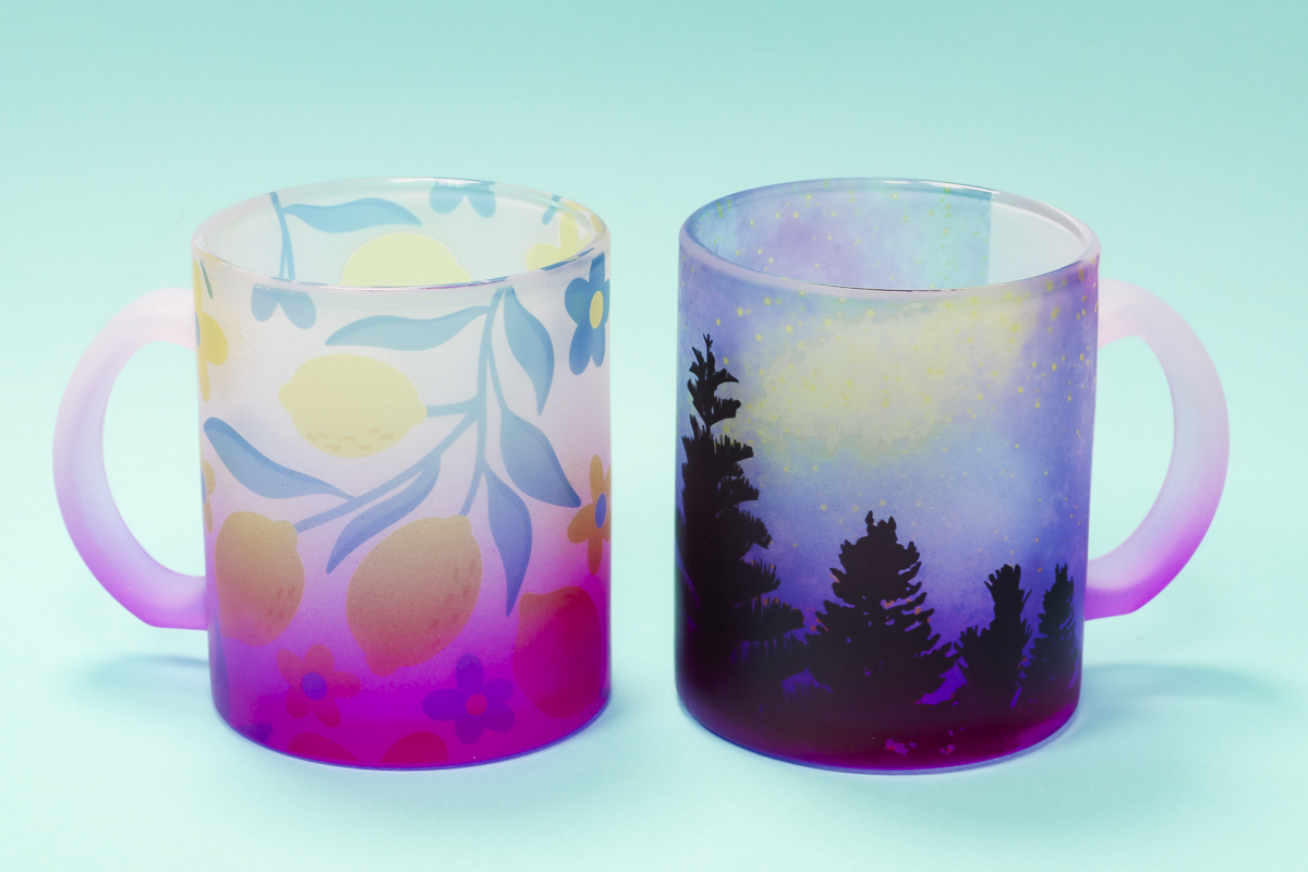Sublimation glass mugs with the HTVRont A100 multi heat press tumbler press.