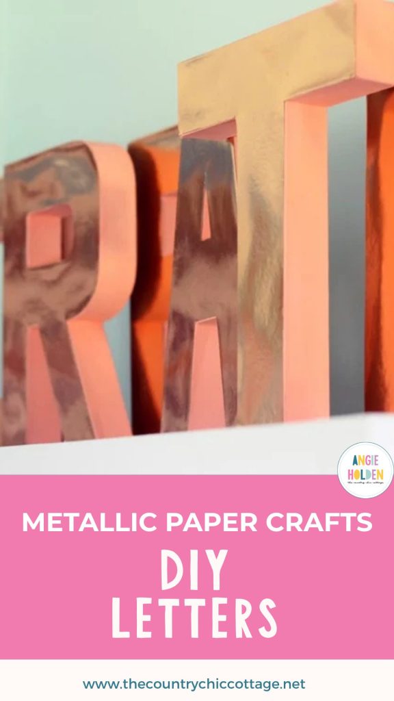 metallic paper crafts diy letters