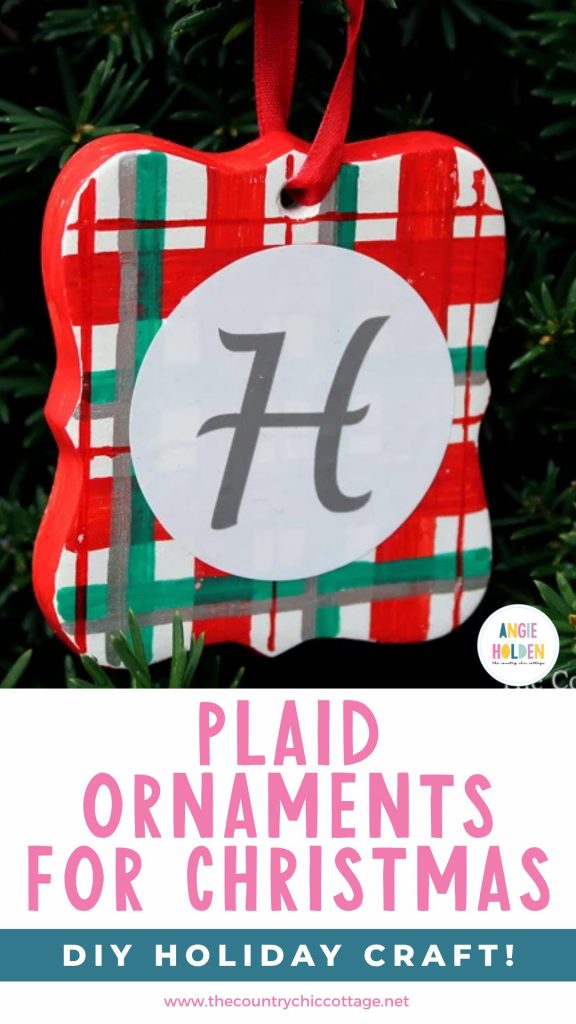 plaid ornaments for Christmas