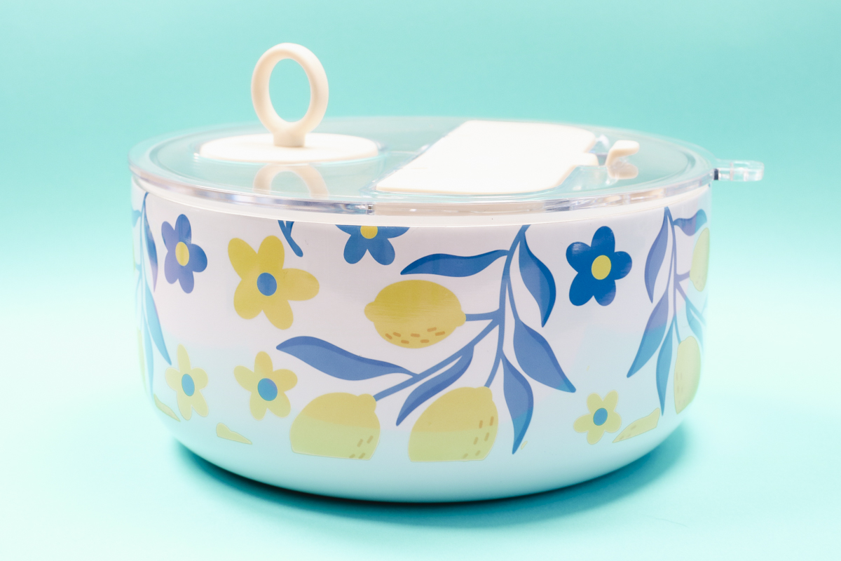 Finished sublimation salad bowl.