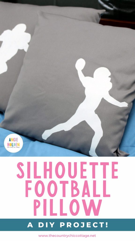 silhouette football pillow