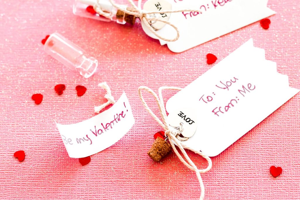 cute message in a bottle valentine idea
