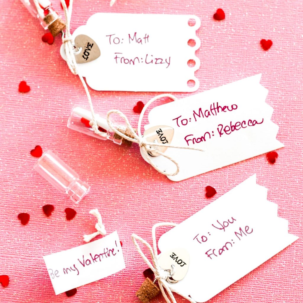 Valentine message in a bottle