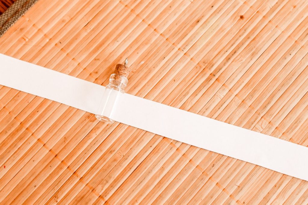 measuring paper to fit into tiny bottles