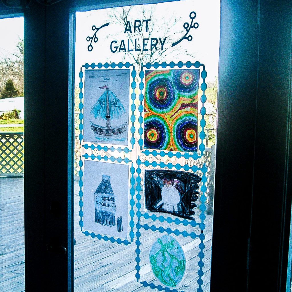 displaying art on a large window