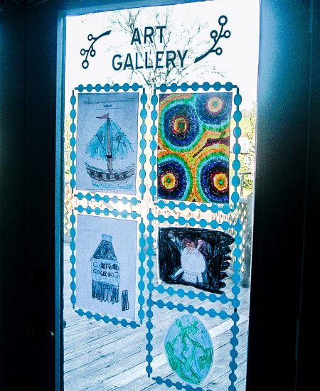 displaying art on a large window