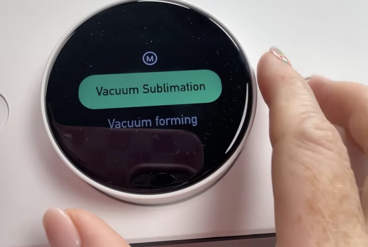 Vacuum sublimation setting on dial.
