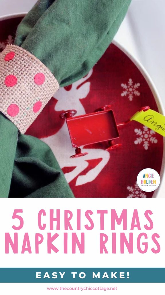 5 easy to make Christmas napkin rings
