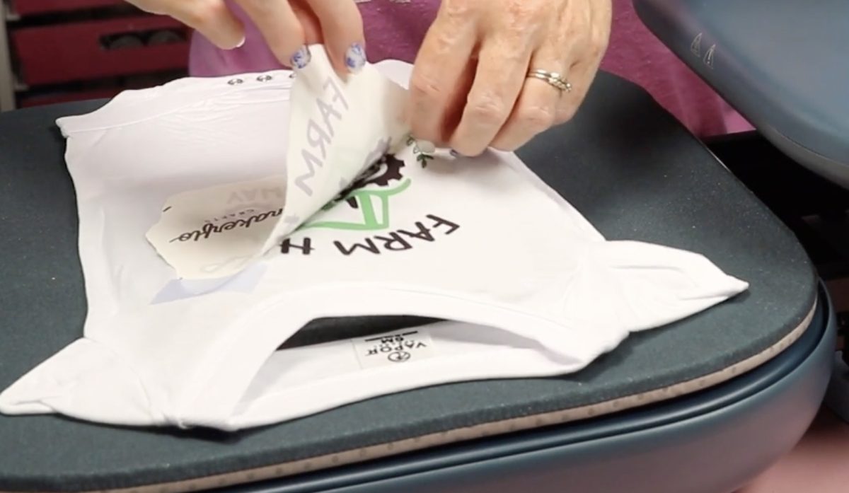 Remove sublimation print.