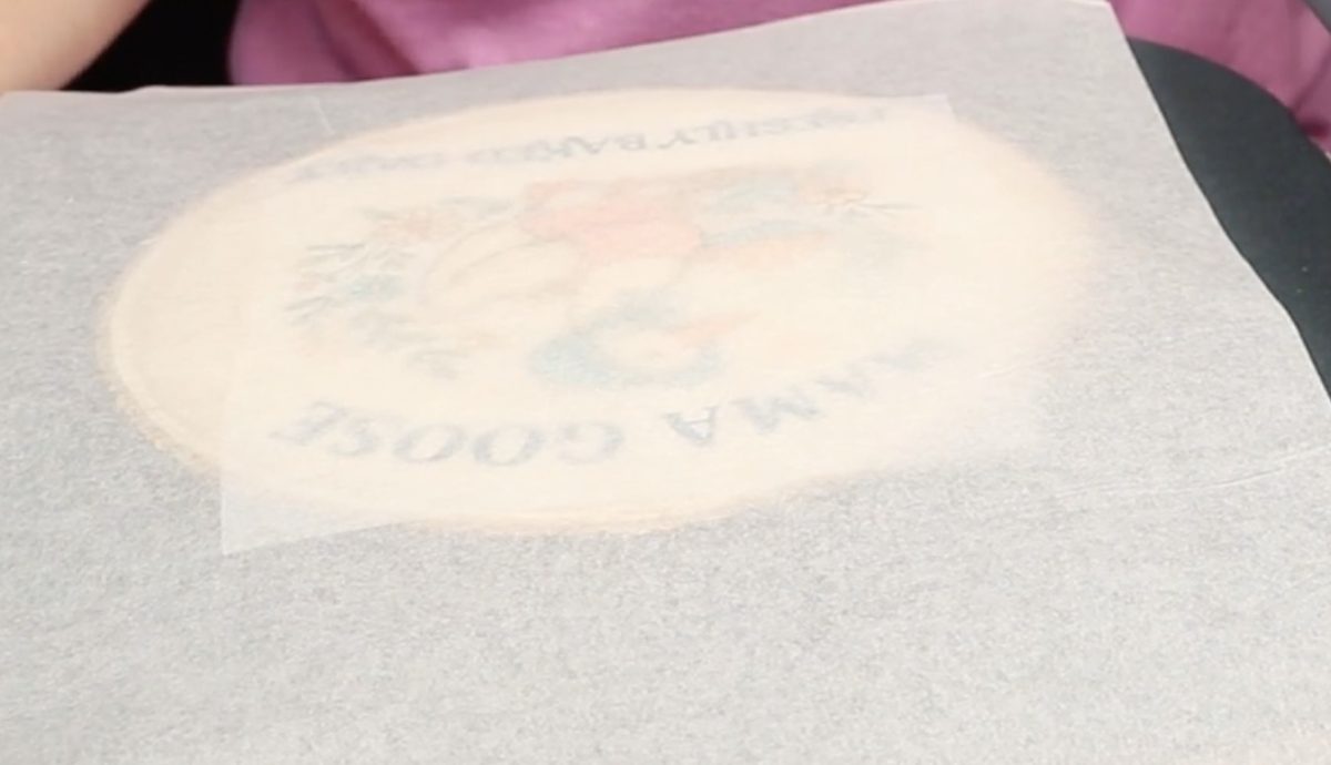 Cover with protective paper before pressing.