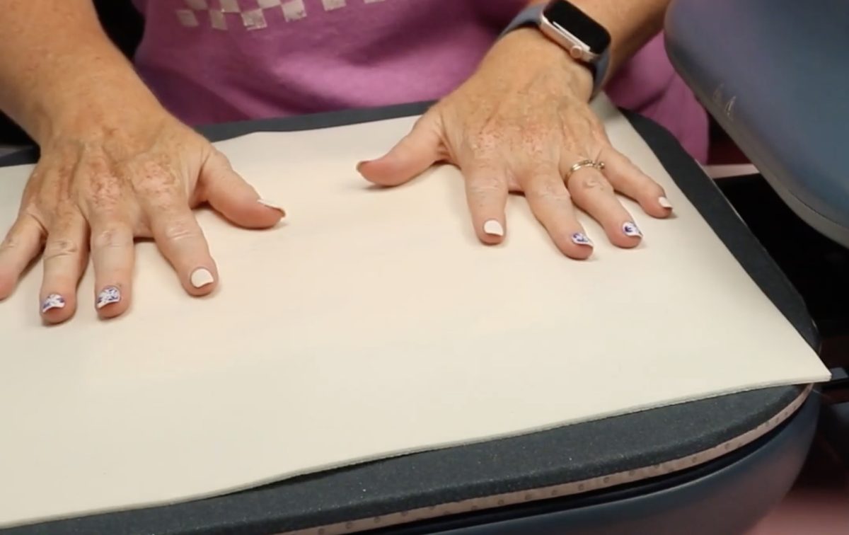 Add heat conducting pad on top of the slate.