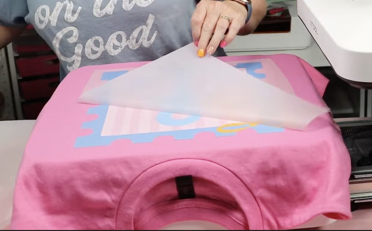Peel back carrier sheet when it has cooled a little.