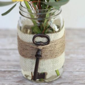 Embellished Mason Jar Vase by Making Home Base