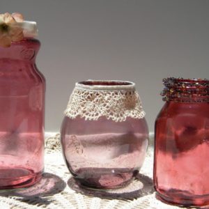 Etceteras Cranberry Glass by Carolyn's Homework