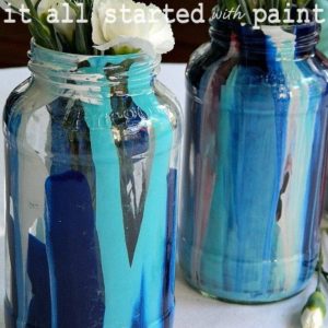 Painted Dipped Mason Jar by It All Started With Paint