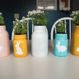 Spray Painted Mason Jars By Just Another Day in Paradise