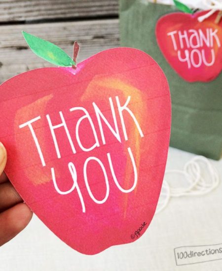Teacher Appreciation Thank You Gift Tag Square Image
