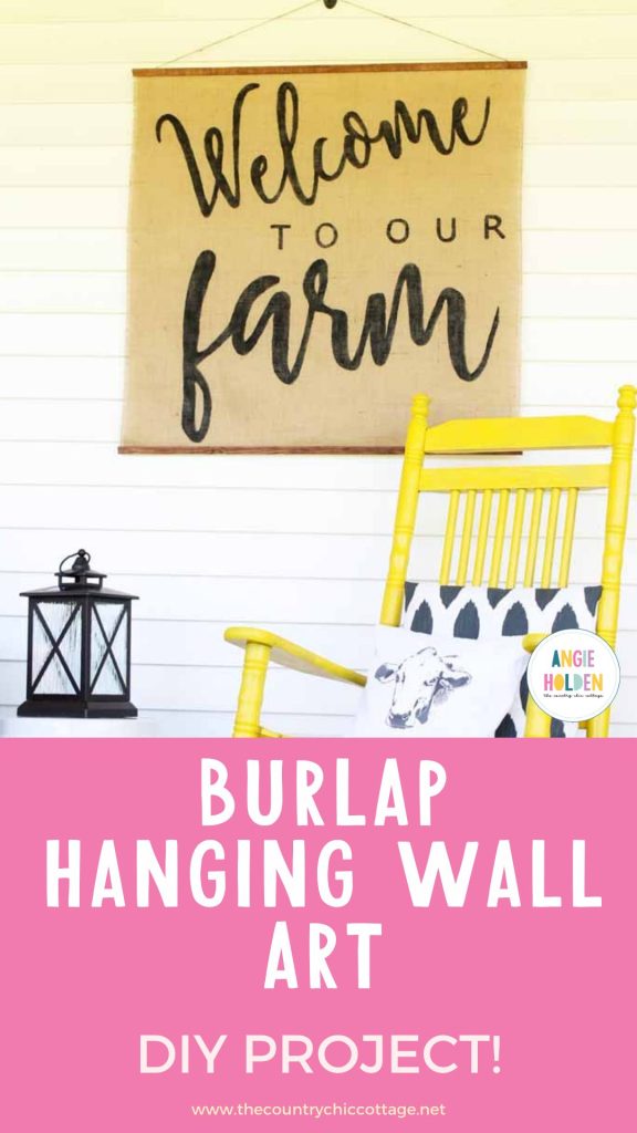 burlap hanging wall art