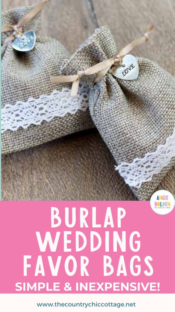 burlap wedding favor bags