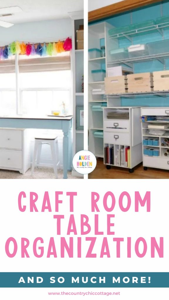 craft room table organization