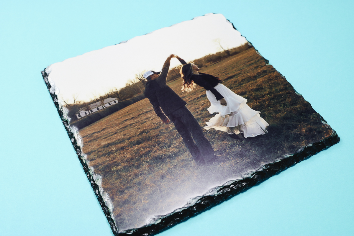 Finished sublimation on slate project.