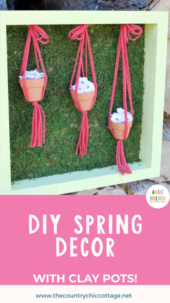 DIY spring decor with clay pots