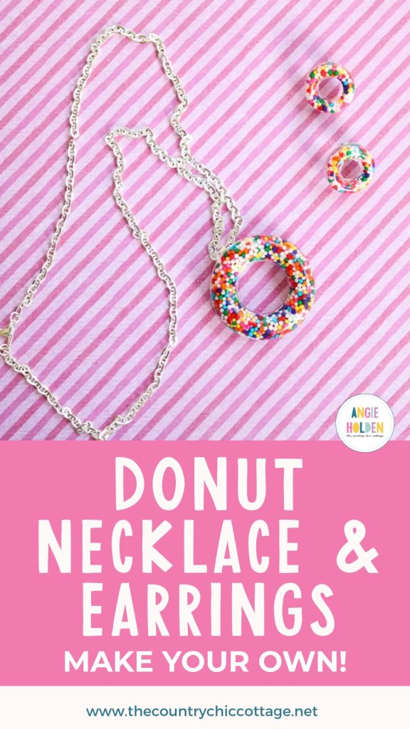 donut and necklace earrings