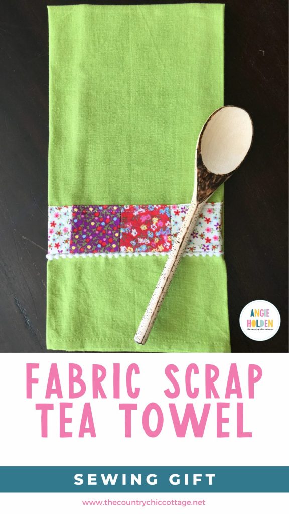 fabric scrap tea towel