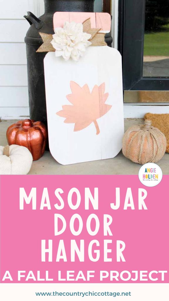 fall leaf mason jar door hanger