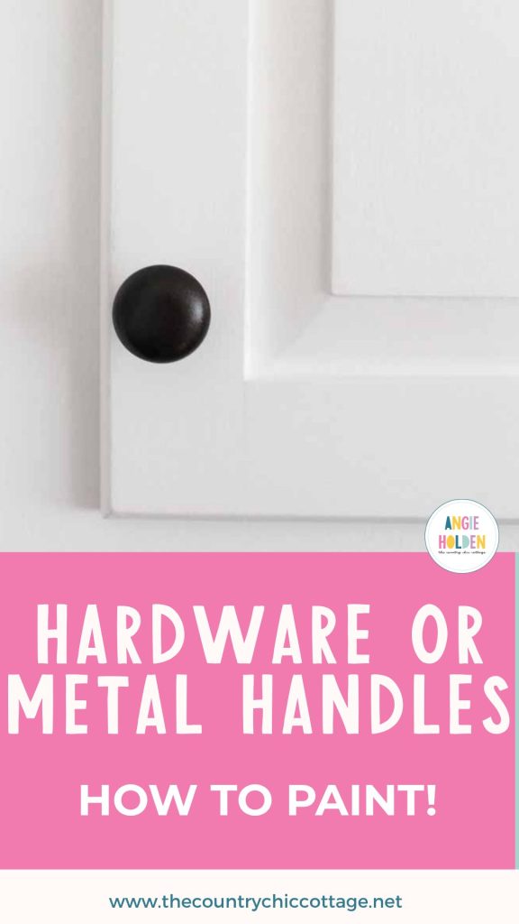 how to paint hardware or metal handles for your kitchen