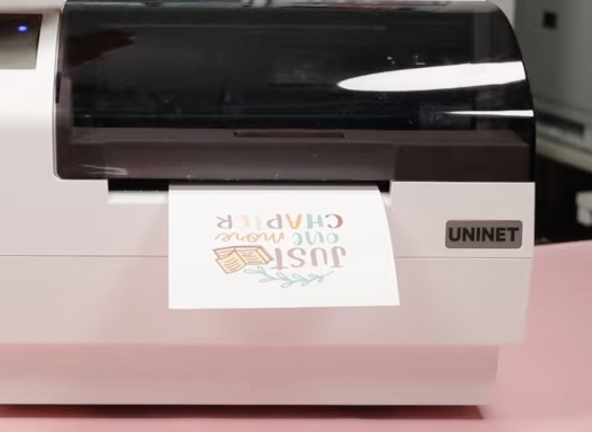 Printed sticker ready for laminate material.