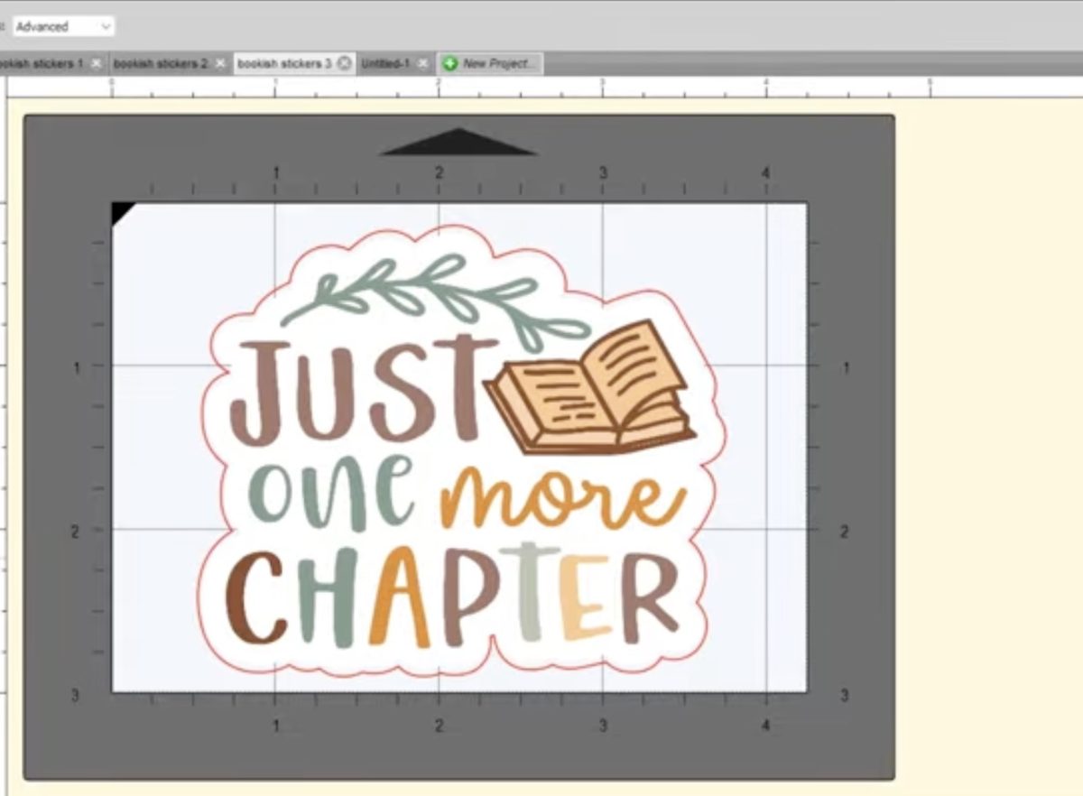 Trace the design and add an offset before sending to the iColor 250 sticker printer.