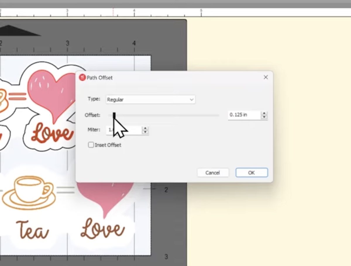 Add an offset to the design.