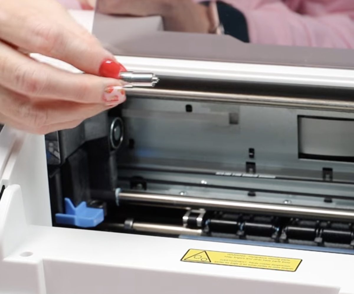 Load blade into the printer.