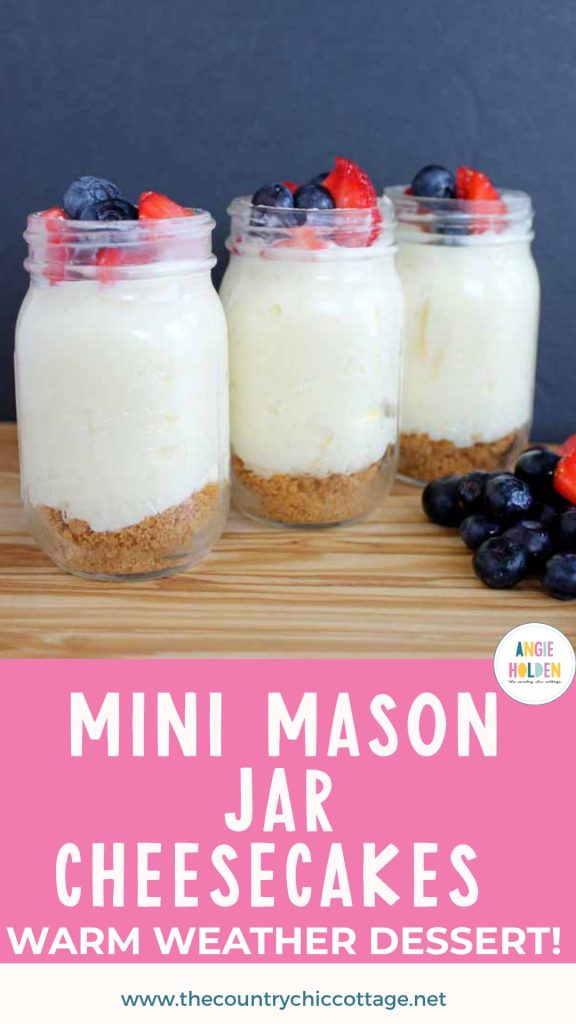mini mason jar cheesecakes
