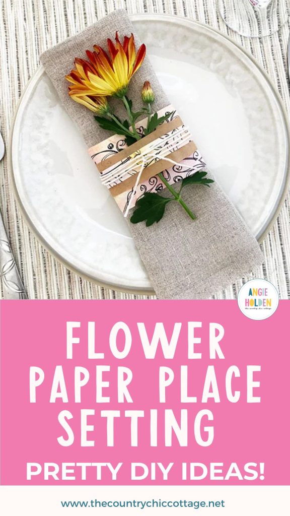 pretty flower paper place setting ideas