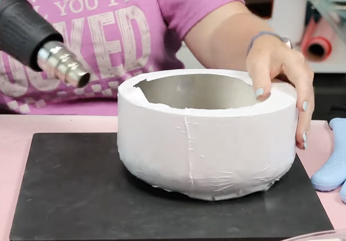 Wrap the bowl with a shrink sleeve.