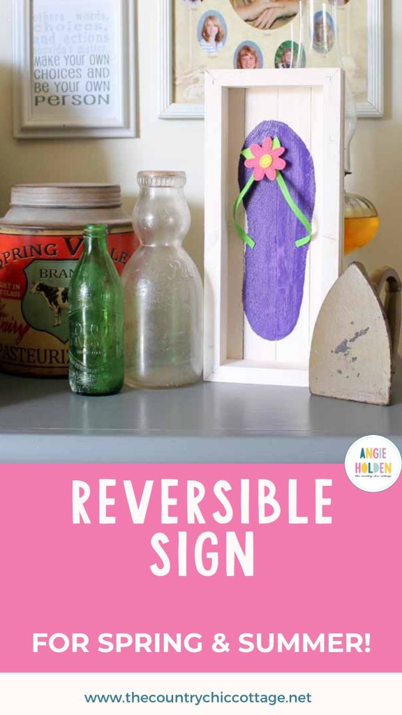 reversible sign for spring and summer