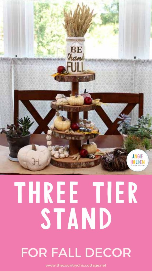 three tier stand for fall decor