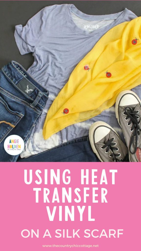 using heat transfer vinyl on silk scarf